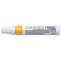 Uni PX-30 Paint Marker Chisel Tip Broad Line Width (4.0 - 8.5mm) Yellow (Pack of 6)