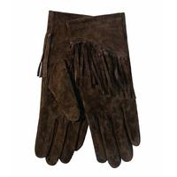 unmade copenhagen gloves suede glove with fringe brown