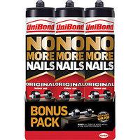 UniBond No More Nails Original Cartridge Triple Pack 300ml