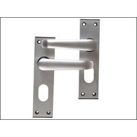 UNION Ambassador Oval Plate Door Furniture Anodised Silver Visied