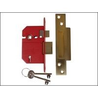 UNION Strongbolt 2200S BS 5 Lever Mortice Sash Lock 68mm Polished Brass Box