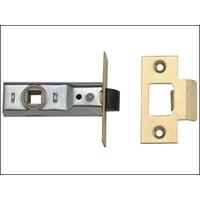 union tubular mortice latch 2648 polished brass 64mm 25in box