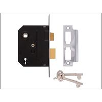 union 2295 2 lever mortice sash lock chrome finish 76mm 3 in box