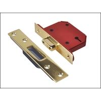 UNION StrongBOLT 2103S Polished Brass 3 Lever Mortice Deadlock Visi 68mm 2.5in