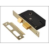 UNION ES-SL Polished Brass Essentials 3 Lever Mortice Sash Lock Visi 65mm 2.5in