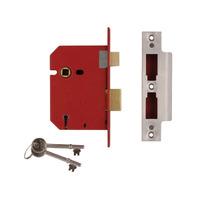 Union 5 Lever BS Mortice Sash Lock 67mm Plated Brass