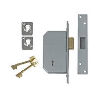 Union Detainer Deadlock 73mm Satin Chrome