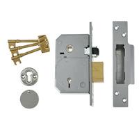 union 5 lever mortice rollerbolt sash lock c series 80mm satin chrome