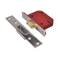 Union Strongbolt 5 Lever Mortice Deadlock Visi 65mm Stainless Steel