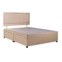 Universal Stone Suede Divan Base Double No Drawer