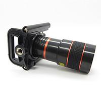Universal 8X Telephoto Lens with Universal metal clip for Cellphone - Red Black