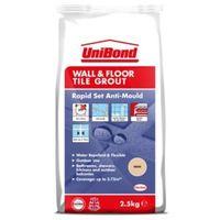 Unibond Rapid Set Flexible Beige Wall & Floor Tile Grout (W)2.5kg