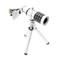 universal zoom 12x telephoto aluminum cellphone lens with tripod