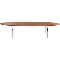 Unique Walnut Dining Table with Stainless Steel Legs