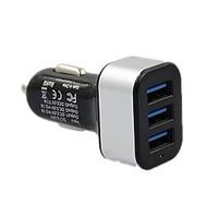 Universal 3 Port USB Car Charger Adapter for iPhone / iPad / Samsung / Huawei / Nokia / Xiaomi and Other Mobile Phone