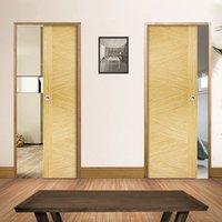 unilateral pocket zeus oak veneer doors prefinished