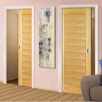 unilateral pocket salvador oak veneer doors