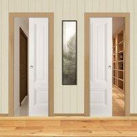 Unilateral Pocket Peony 3P White Primed Doors