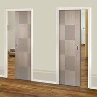 Unilateral Pocket Apollo Chocolate Grey Doors - Prefinished