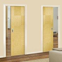 Unilateral Pocket Apollo Oak Veneer Doors - Prefinished