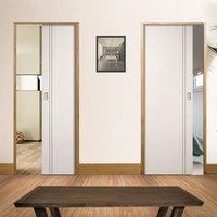 Unilateral Pocket Sierra Blanco White Painted Doors