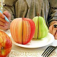 Unique Mini Apple Shaped Sticky Memo Pad (Red)