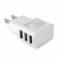 Universal EU/US Plug 3 USB Ports Charger Adapter for iPhone 7 / iPhone6/6 Plus/5/5S Samsung and Other Cellphones