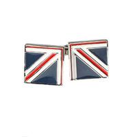 Union Jack Square Chrome Cufflinks