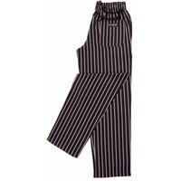 Unisex Easyfit Pants - Black And White Stripe
