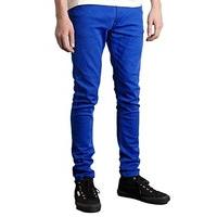 Unisex CRIMINAL DAMAGE Blue Skinny Drainpipe Jeans With Stretch Size 36