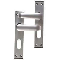 Union Locks Ambassador Oval Plate Door Furniture Anodised - Silver (Visi Pack)