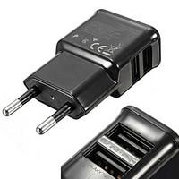 Universal Compact Dual USB Output EU Plug Power Adapter For Iphone And Samsung