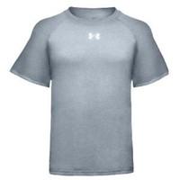 under armour heatgear tech ss tee jnr grey medium junior