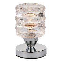 Unique Touch Dimmable Chrome Lamp with Bubble Effect Clear Glass Shade