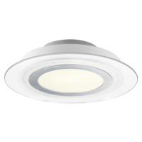 Unique LED Ceiling Light Fitting with Chrome Metal Ring and White Glass Diffuser