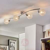 Undulating G9 ceiling lamp Ticino with LEDs