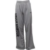 Under Armour Junior Armour Fleece Storm Script Poly Track Pants Grey