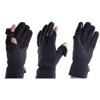 Unisex Photography Fold-Back Finger Tip Gloves with Zip Pocket For Memory Cards- 4 Sizes