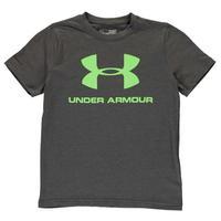 under armour sportstyle logo t shirt junior boys