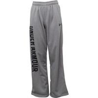 under armour junior armour fleece storm script poly track pants grey