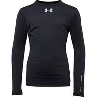 Under Armour Junior ColdGear Evo Fitted Long Sleeve Crew Neck Top Black