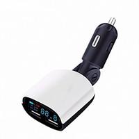 Universal 5V 3.4A Quick Car Charging Dual USB Car Charger Fast Adapter LED Screen Low Voltage Lndication for Smart Phone iPad Tablets