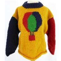 Unbranded 11-12years Balloon Knit Jumper In Red Yellow And Blue