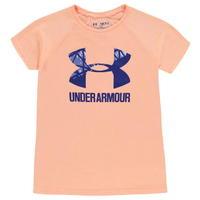 under armour big logo short sleeve t shirt junior girls