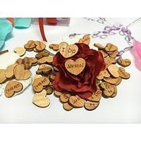 Unqiue Design Cute Mini Heart Shaped I DO ME TOO Wooden Table Scatters Wedding Gifts DIY Crafts Table Decorations