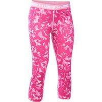 Under Armour HeatGear Armour Printed Capri Tights - Girls - Pink/White