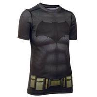Under Armour Batman Fitted Compression Short Sleeve Top - Youth - Graphite/Black