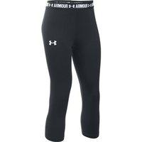 under armour heatgear armour solid capri tights girls blackwhite