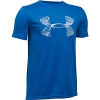 under armour combo logo short sleeve tee boys ultra blue