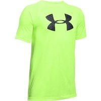 under armour big logo tee boys fuel green